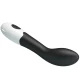Vibrator G-spot curbat din ABS silicon, negru