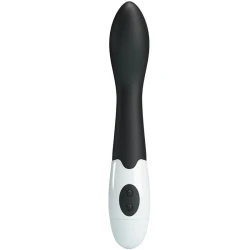 Vibrator G-spot curbat din ABS silicon, negru