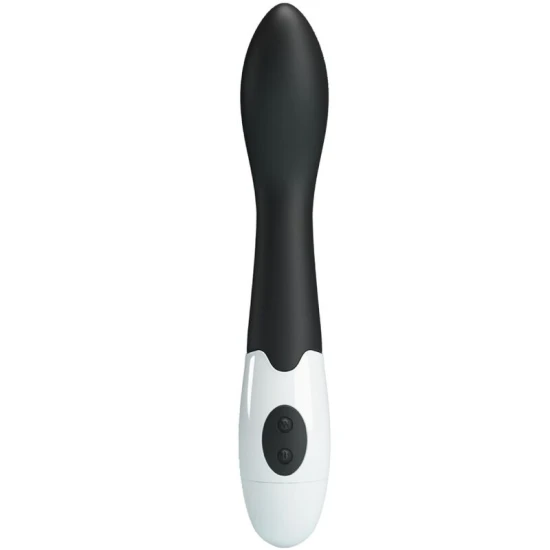 Vibrator G-spot curbat din ABS silicon, negru