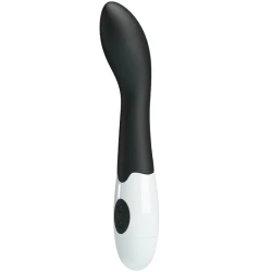 Vibrator G-spot curbat din ABS silicon, negru