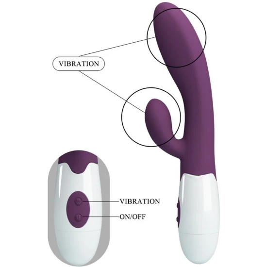 Vibrator rabbit pentru punctul G, silicon, mov