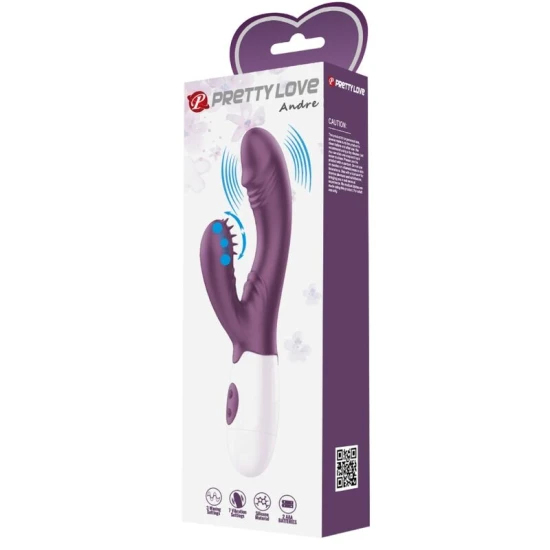 VIBRATOR DUAL ANDRE RABBIT, Violet