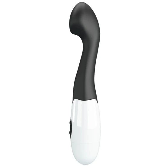 Vibrator G-Spot din silicon, negru, 30 moduri