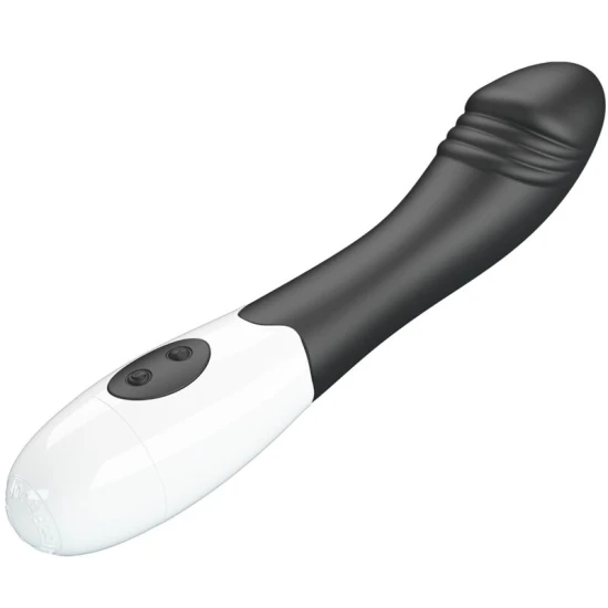 Vibrator G-Spot din silicon, negru, 30 moduri