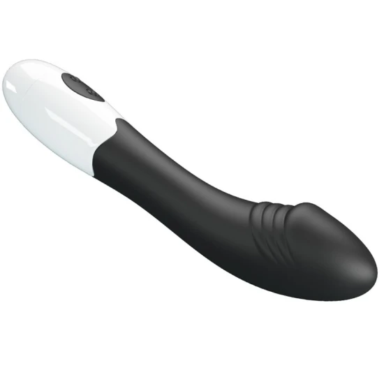 Vibrator G-Spot din silicon, negru, 30 moduri