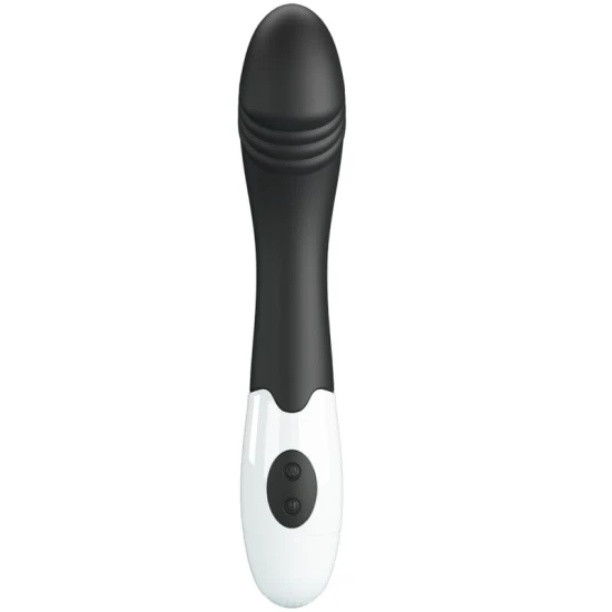 Vibrator G-Spot din silicon, negru, 30 moduri