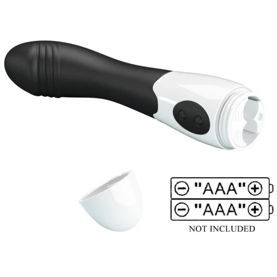 Vibrator G-Spot din silicon, negru, 30 moduri