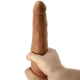 Vibrator Realistic Alfredo - Vibrează intens, Maro, 21.5 cm x 4 cm.