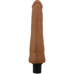 Vibrator Realistic Alfredo - Vibrează intens, Maro, 21.5 cm x 4 cm.
