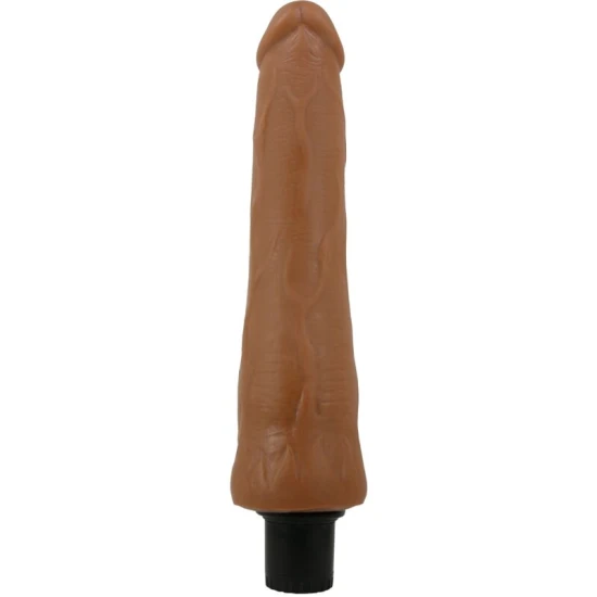 Vibrator Realistic Alfredo - Vibrează intens, Maro, 21.5 cm x 4 cm.