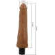 Vibrator Realistic Alfredo - Vibrează intens, Maro, 21.5 cm x 4 cm.