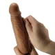 Vibrator Realistic Waldorf - Vibratii multiple, Maro, 18 cm x 4 cm.