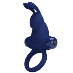 Inel Vibrator Jiro - Vibrații, Albastru, Mărime Unică