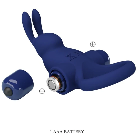 Inel Vibrator Jiro - Vibrații, Albastru, Mărime Unică