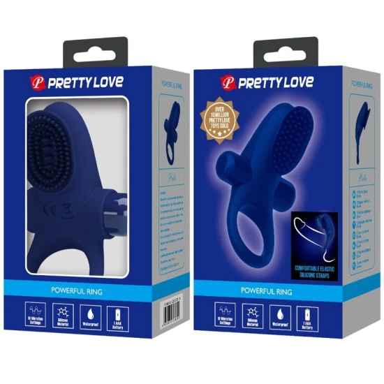 Inel Vibrator - Palle, Albastru, Mărime Unică