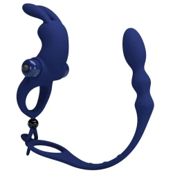 Inel vibrator, iepuraș, albastru