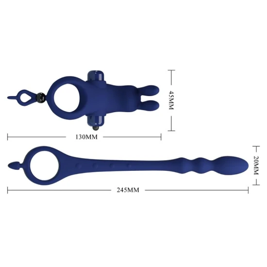 Inel vibrator, iepuraș, albastru