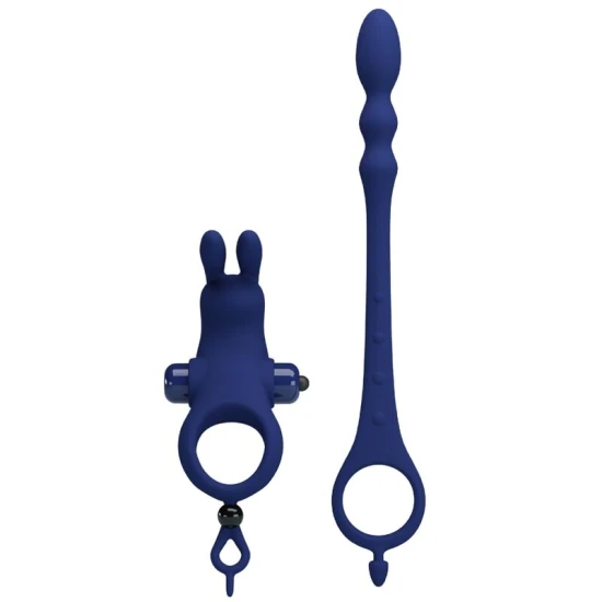 Inel vibrator, iepuraș, albastru