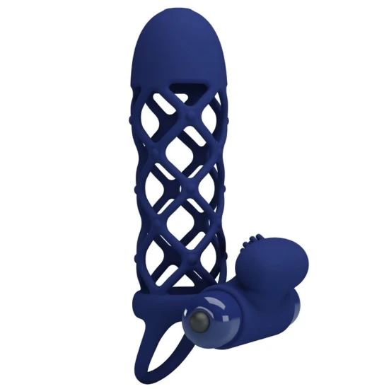 Inel vibrator pentru penis, albastru