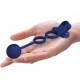 Inel Vibrator dublu pentru penis, Albastru