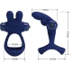 Inel dublu vibrator pentru penis, Iepure, Albastru