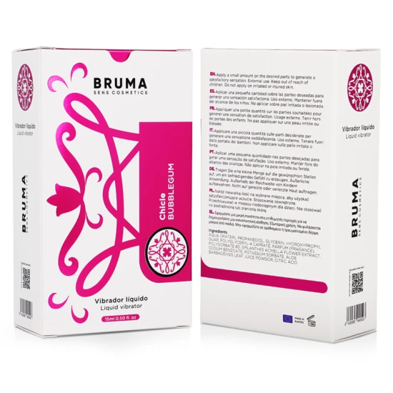 Vibrator lichid Ultra Sliding, Bubblegum, 15 ml