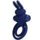 Inel dublu vibrator tip iepure, Albastru