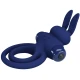 Inel dublu vibrator tip iepure, Albastru