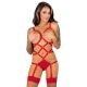 Body sexy Thiara - Set Decupat, Roșu, L/XL