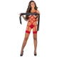 Body sexy Thiara - Set Decupat, Roșu, L/XL