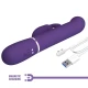 Vibrator Coale Rabbit 4 în 1 - 7 intensități de vibrație, Violet, Mărime medie.