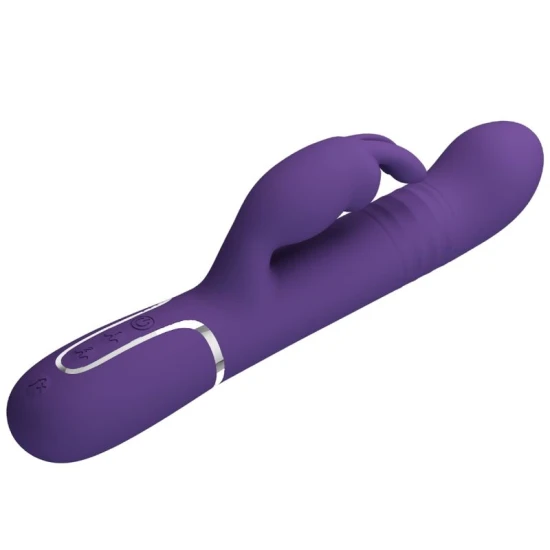 Vibrator Coale Rabbit 4 în 1 - 7 intensități de vibrație, Violet, Mărime medie.