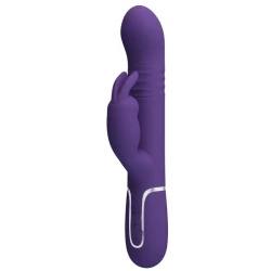 Vibrator Coale Rabbit 4 în 1 - 7 intensități de vibrație, Violet, Mărime medie.