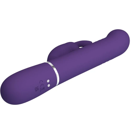 Vibrator Coale Rabbit 4 în 1 - 7 intensități de vibrație, Violet, Mărime medie.