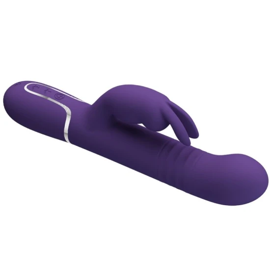 Vibrator Coale Rabbit 4 în 1 - 7 intensități de vibrație, Violet, Mărime medie.