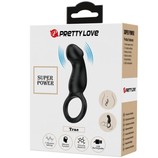 Inel vibrator cu stimulator, Negru