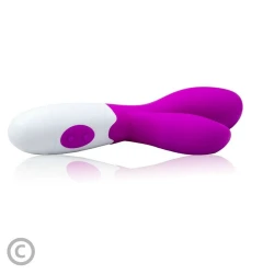 Vibrator stimulatoare din silicon, lila și alb
