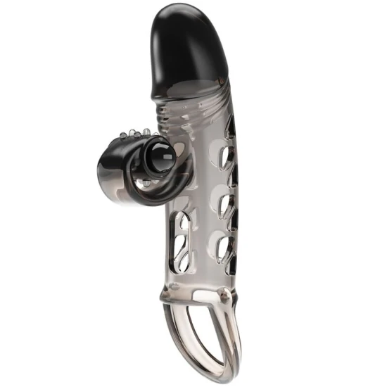Set pentru penis cu mânecă extensibilă, Negru