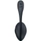 Stimulator G-spot Ribbed Petal din silicon, negru, telecomandă