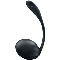Stimulator G-spot Ribbed Petal din silicon, negru, telecomandă