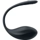 Stimulator G-spot Ribbed Petal din silicon, negru, telecomandă