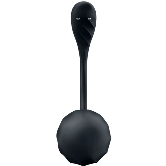 Stimulator G-spot Ribbed Petal din silicon, negru, telecomandă