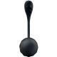 Stimulator G-spot Ribbed Petal din silicon, negru, telecomandă