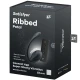 Stimulator G-spot Ribbed Petal din silicon, negru, telecomandă