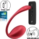 Stimulator G-spot din silicon, roșu, telecomandă
