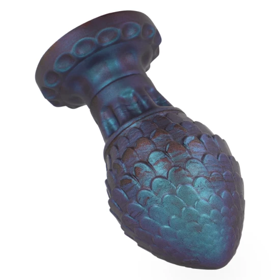 Vrakos - Plug anal tip ou de dragon, Negru, Mărime L