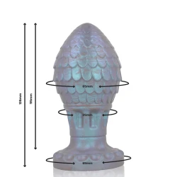Vrakos - Plug anal tip ou de dragon, Negru, Mărime L