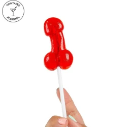 LINGURIȚĂ/LOLLIPOP CU ALCOOL, MODEL PENIS, Căpșuni Daiquiri