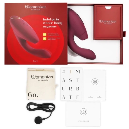 Stimulator Womanizer Duo 2 - Bordeaux, Mărime Unică