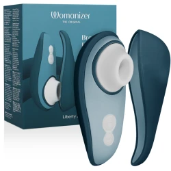 Stimulator clitoridian cu aspirație Liberty 2 din ABS, albastru